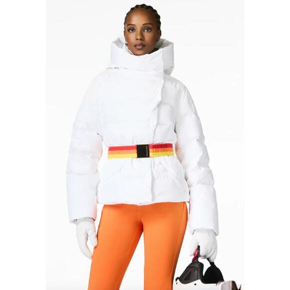 Goldbergh Jackets & Blazers - Goldbergh Bufera Quilted Ski Jacket White Hooded Down Puffer Coat Size 10 NWT